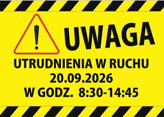 Utrudnienia w ruchu 20.09.2026 r.